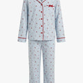 Pijama Niña Botones Celeste