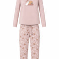 Pijama Algodón Mujer Capibara Sociable Rosa