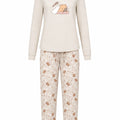 Pijama Algodón Mujer Capibara Sociable Beige