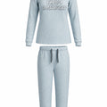 Pijama Largo Mujer Madrugar Celeste