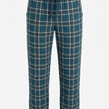 Pantalón Punto Elástico Caballero Tartán Azul