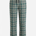 Pantalón Punto Elástico Caballero Tartán Verde