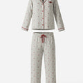 Pijama Mujer Botones Gris