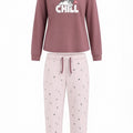 Pijama Perchado Mujer CHILL Ciruela