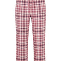 Pantalón Punto Elástico Mujer Cuadros Rosa